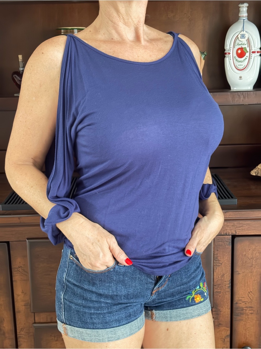 Old Navy cold shoulder long sleeve top